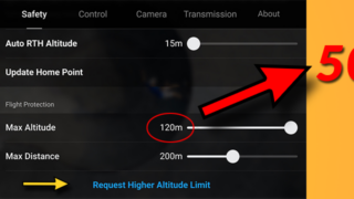 DJI Mini 4 Pro Höhenlimit über 120 Meter C0 entfernen