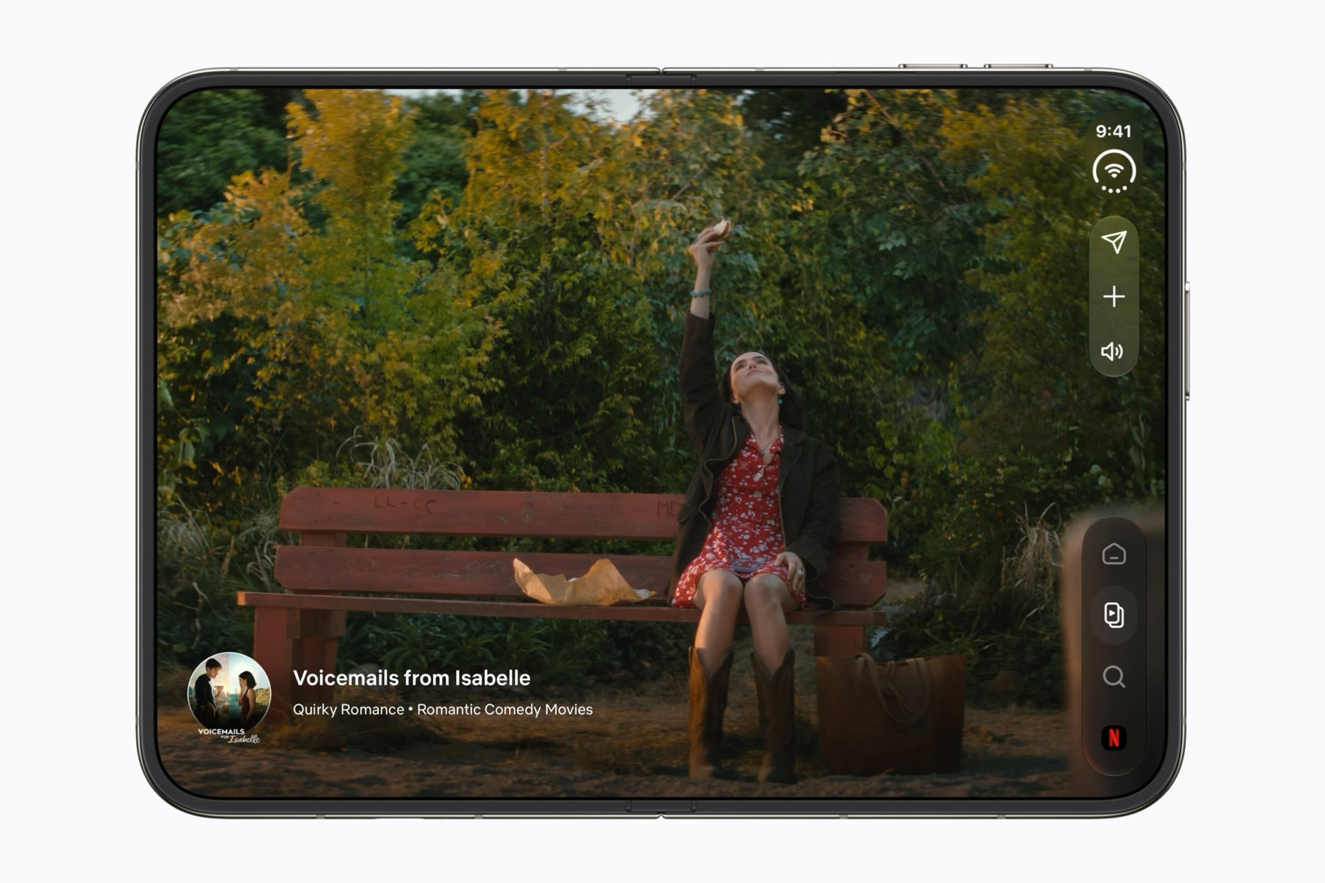 iPhone Duo: Netflix auf dem aufgeklappten Display