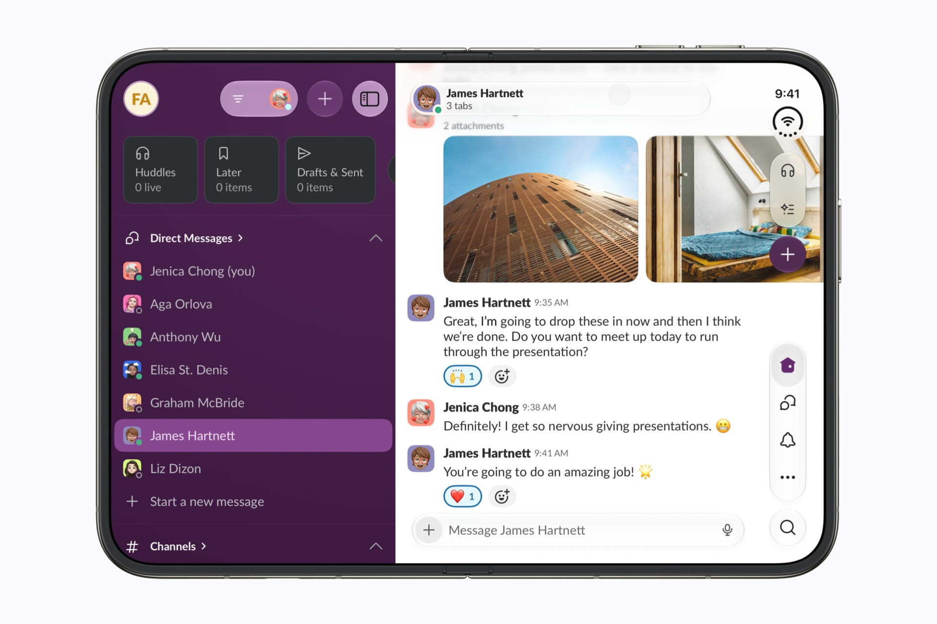 iPhone Duo: Slack auf dem großen Innendisplay