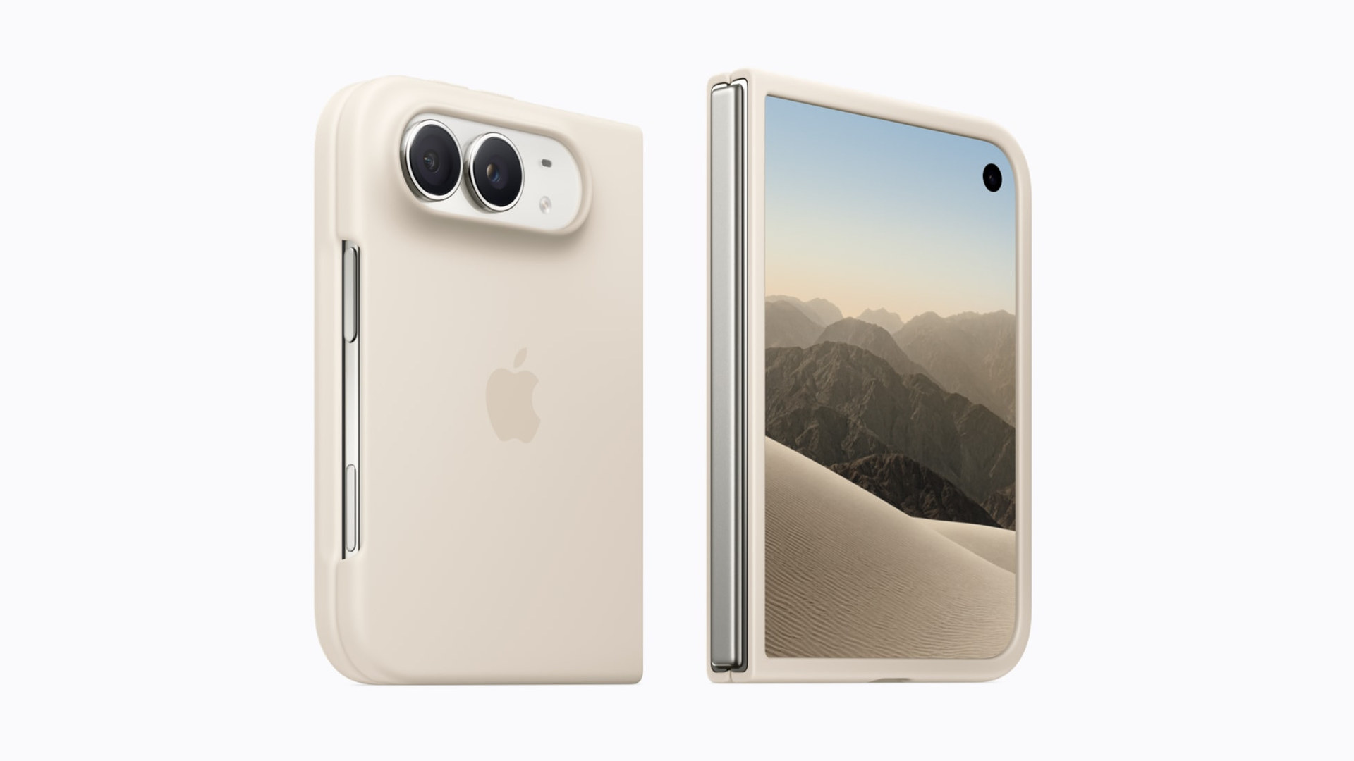 iPhone Duo Case in Sand: Vorderseite und Rückseite