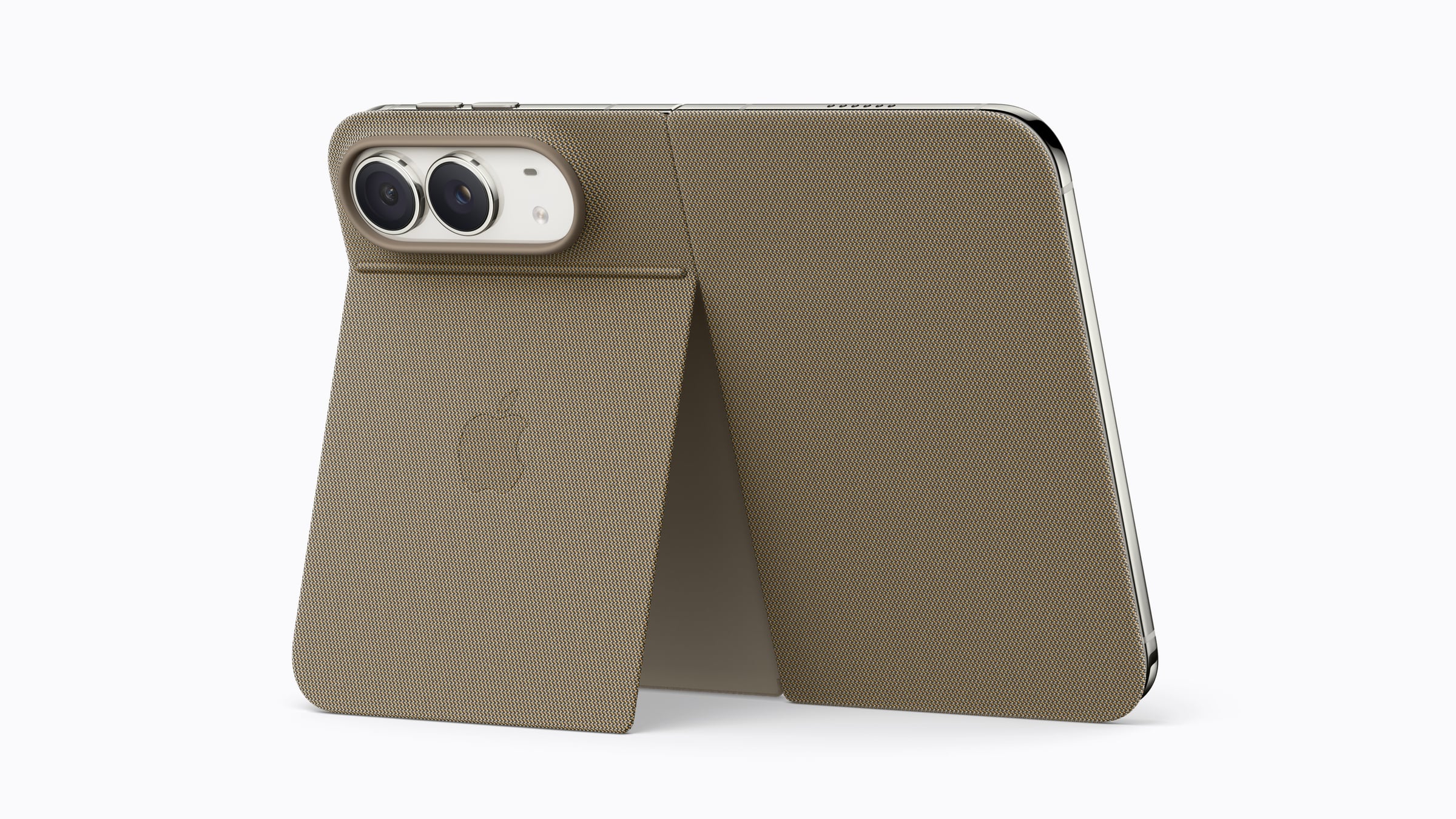 iPhone Duo Folio mit Standfuß in der Farbe Taupe