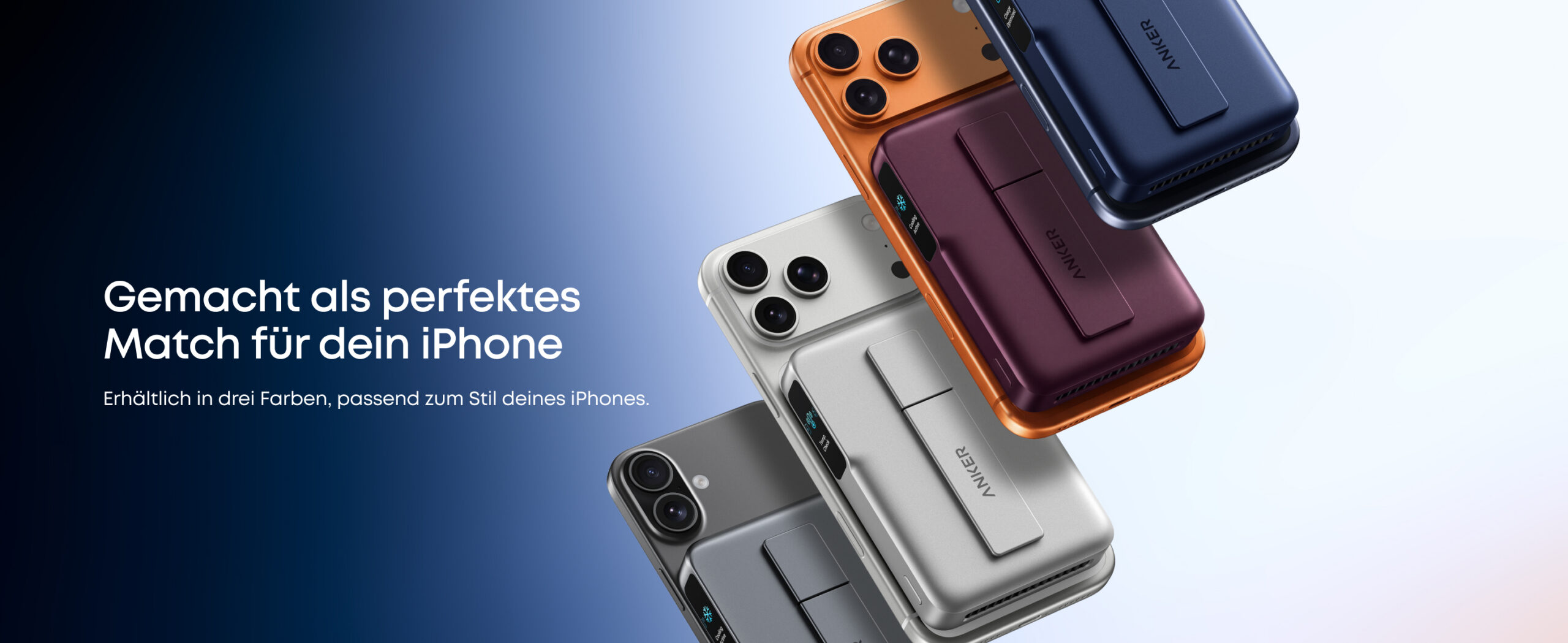 Anker MagGo Powerbank 2 Pro in den vier Farben Phantomgrau, Silber, Polar Blau und Burgunder
