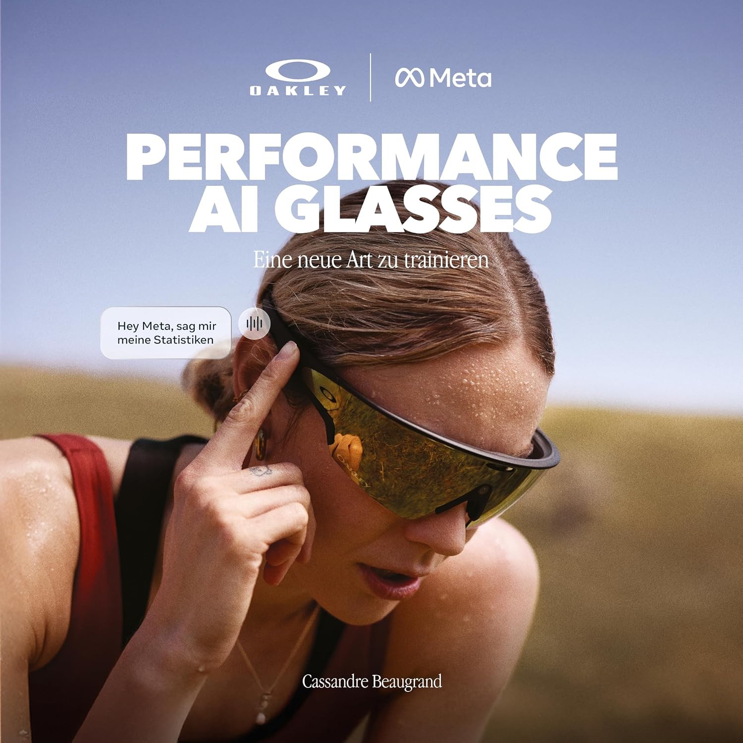 Oakley Meta Vanguard beim Sporteinsatz mit aktivierter Meta AI Sprachsteuerung