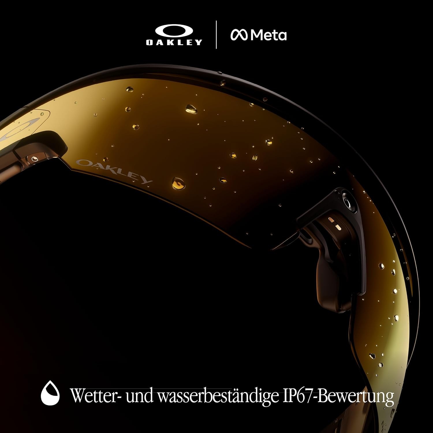 Prizm-Glas der Oakley Meta Vanguard mit UV-Schutz im Detail