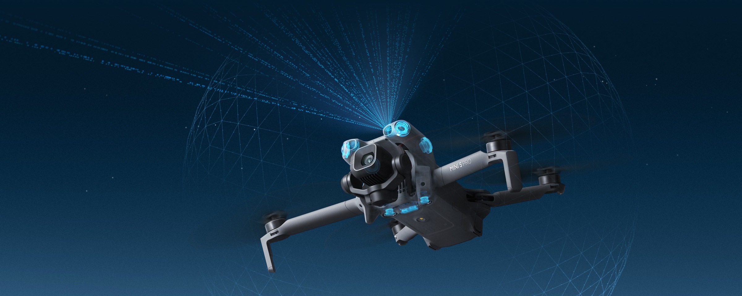 Omnidirektionale Sichterkennung Omnidirektionale Sichterkennung der DJI Mini 5 Pro mit APAS und Vision Assist