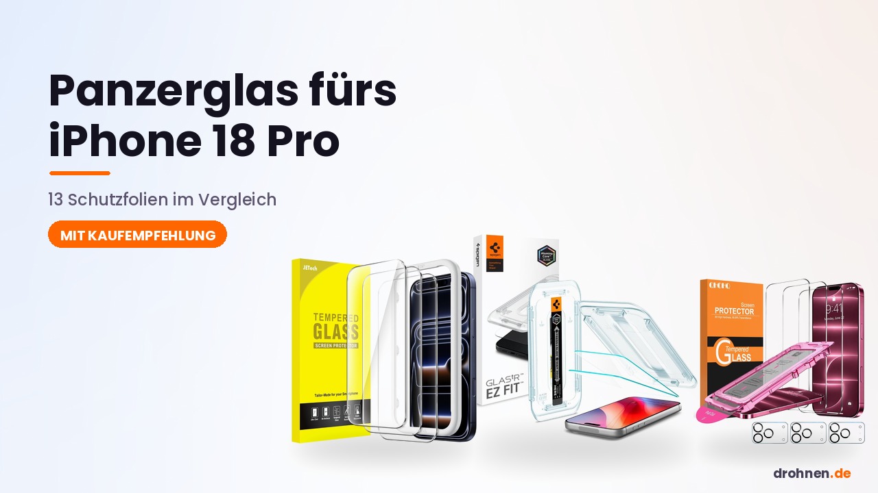 13 Panzerglas-Sets fürs iPhone 18 Pro im Vergleich, unter anderem von JETech, Spigen und QHOHQ