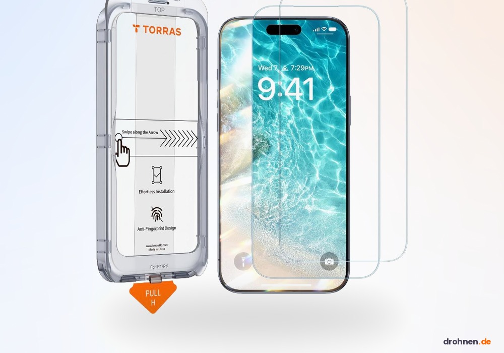TORRAS SunView AR Panzerglas mit Anti-Reflex-Beschichtung für iPhone 18 Pro
