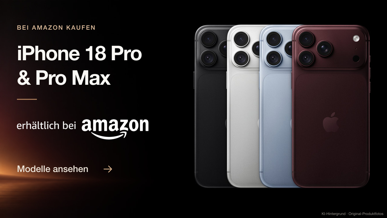 iPhone 18 Pro und iPhone 18 Pro Max: Alle Modelle bei Amazon entdecken
