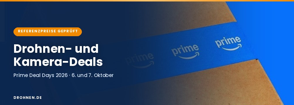 Bannermotiv zu den Drohnen- und Kamera-Deals bei den Prime Deal Days 2026