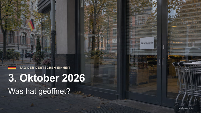 Tag der Deutschen Einheit 2026: Öffnungszeiten am 3. Oktober