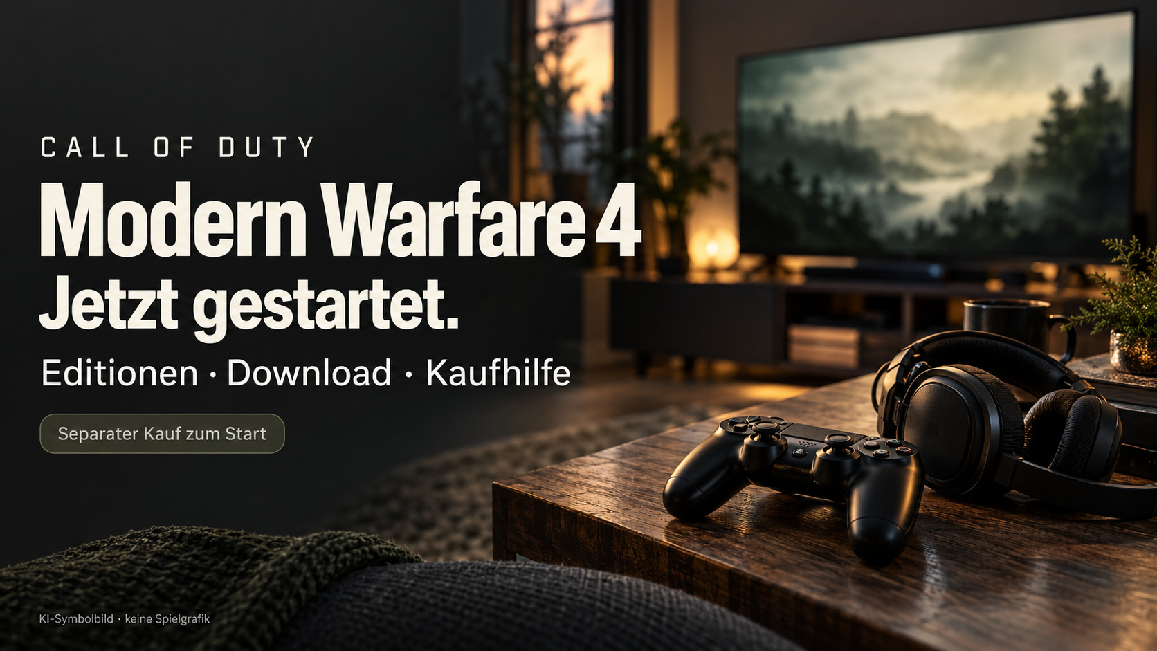 Controller und Headset als Symbolmotiv zum Start von Modern Warfare 4