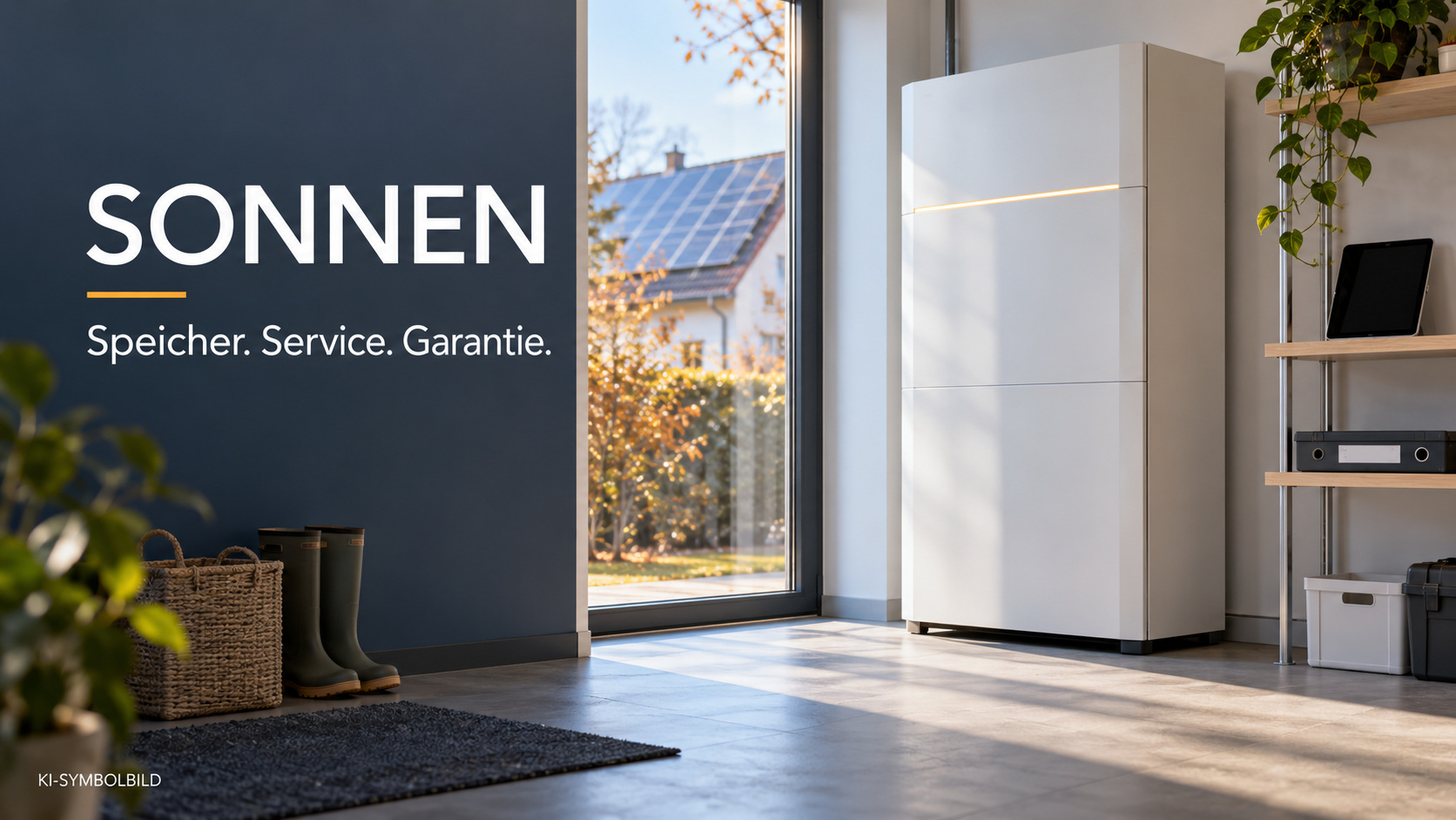 Generischer Heimspeicher als Symbolmotiv zu Service, Garantie und den sonnen-Meldungen