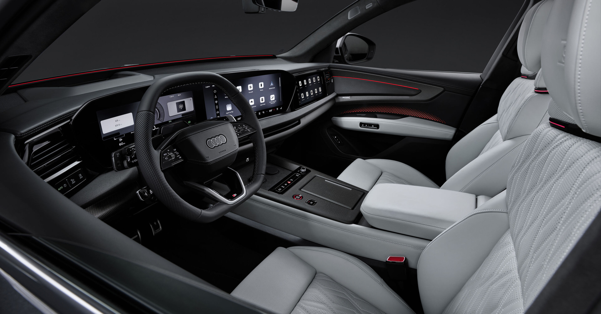 Audi Q9 Cockpit aus Sicht der Fahrerseite