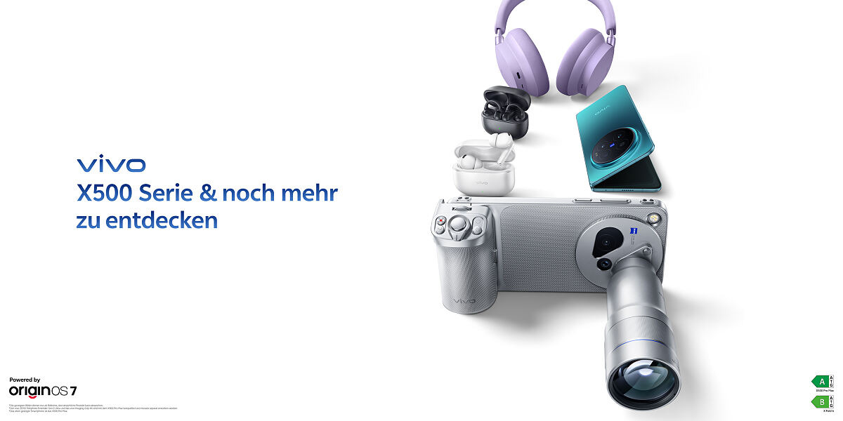 Offizielle Übersicht mit vivo-Smartphone, Fotografie-Zubehör und weiteren Produkten des Launch-Line-ups