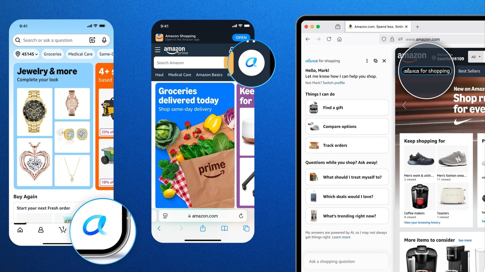 Alexa for Shopping – US-Oberflächen
