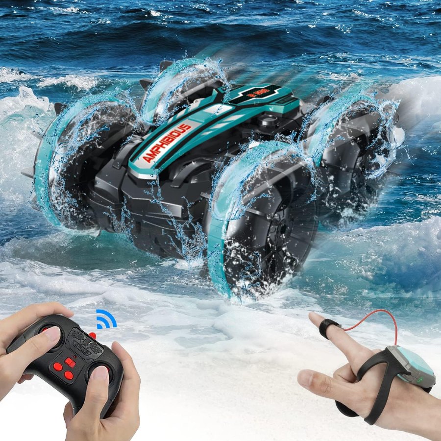AmazeFun Amphibien-RC-Auto mit Handfernbedienung und Gestensensor
