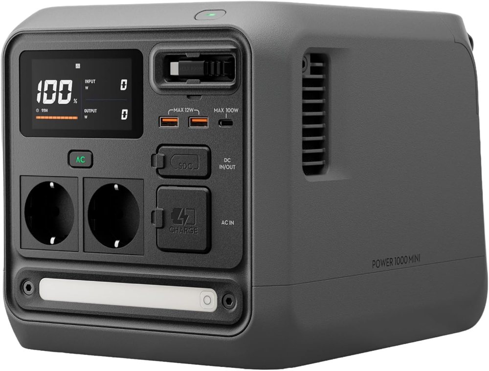 Tragbare Powerstation DJI Power 1000 Mini mit 1.008 Wattstunden in der Produktansicht