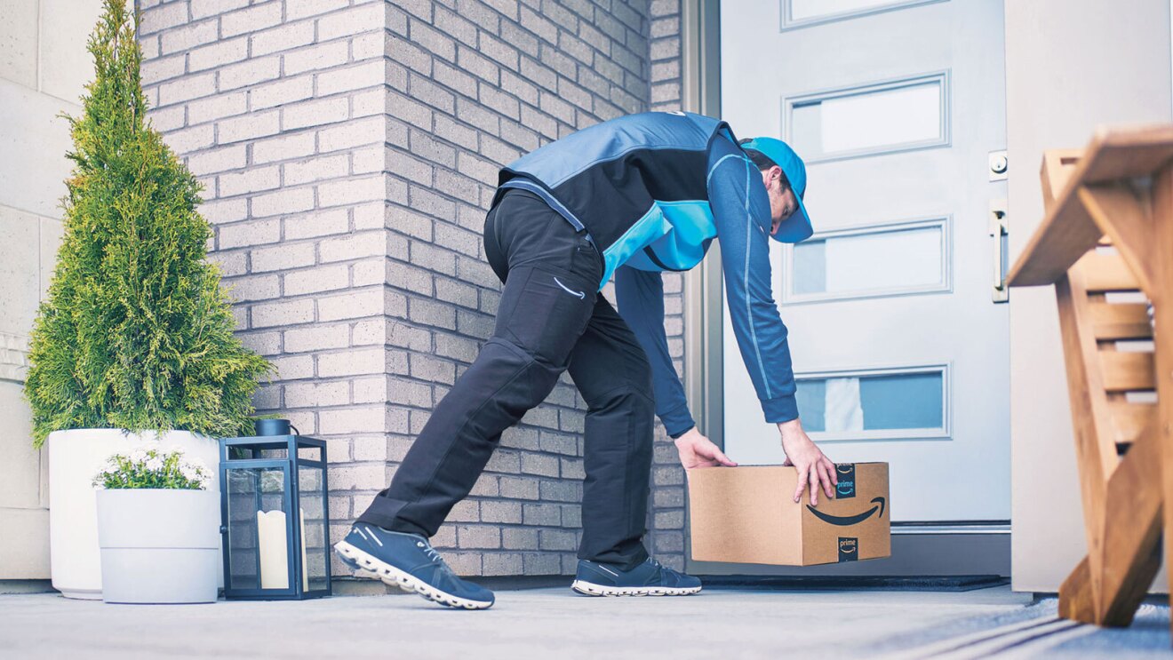 Amazon-Paketlieferung an der Haustür