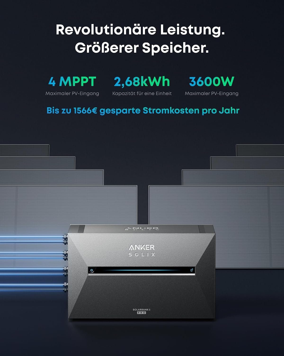 Anker SOLIX Solarbank 3 E2700 Pro mit Hinweis auf 2 MPPT und 1.200 Watt