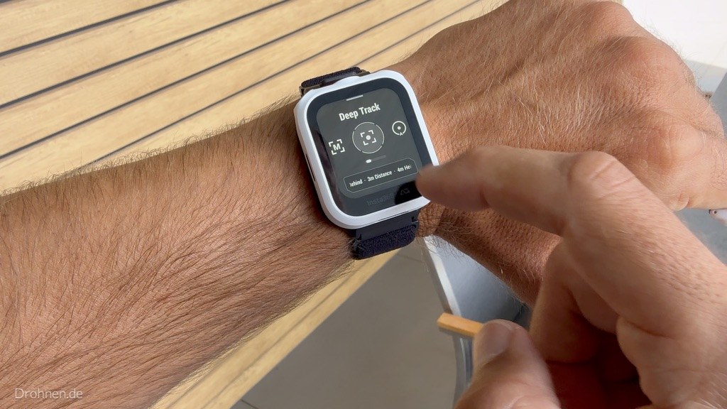 Menü der Antigravity Watch Remote mit Einstellungen