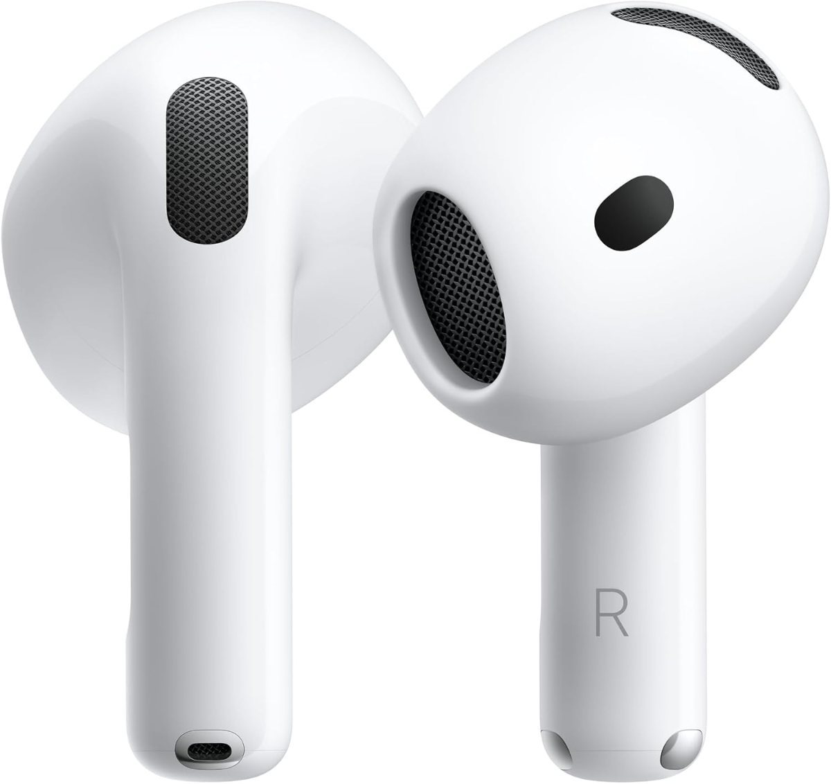 Apple AirPods 5 in Weiß, zwei offene Ohrhörer mit kurzem Stiel