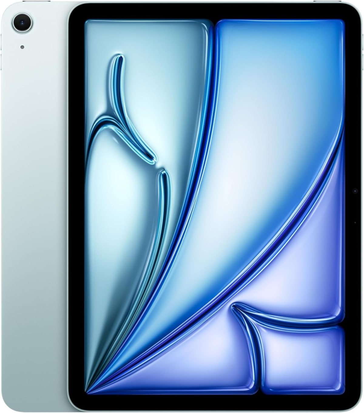 Apple iPad Air 11 Zoll mit M4 in Blau, Display mit blauen Wellenformen