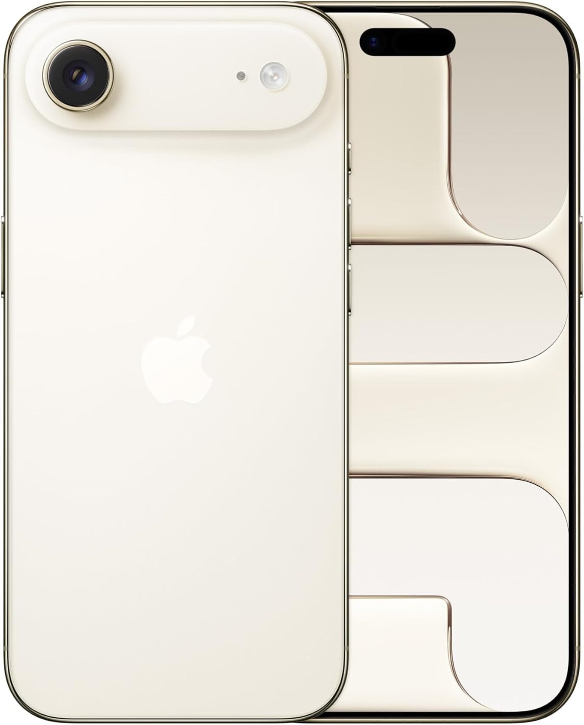 Apple iPhone Air in Weiß von hinten und vorn mit einzelner Rückkamera