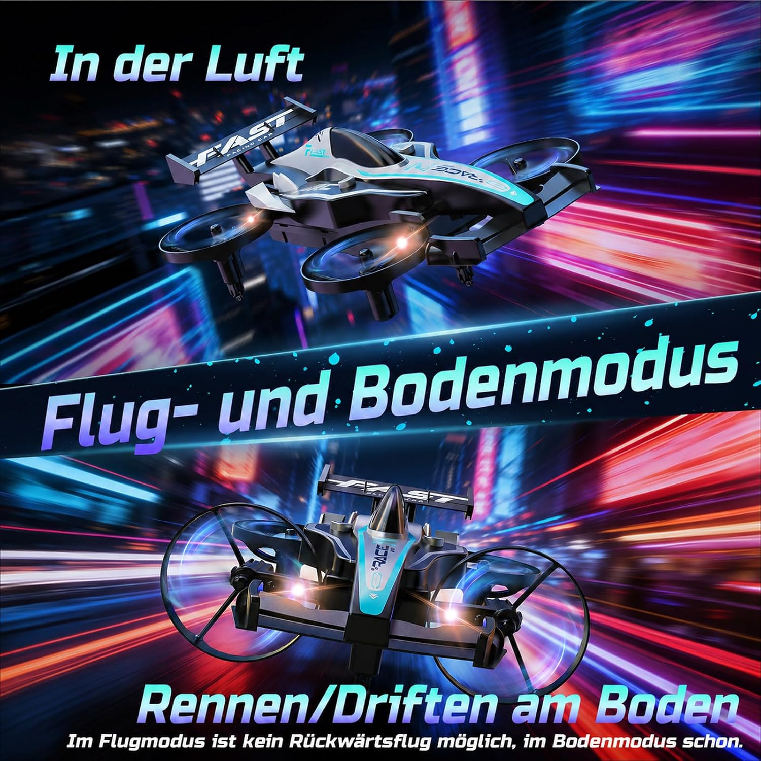DEERC HT35 – Flugmodus und Bodenmodus