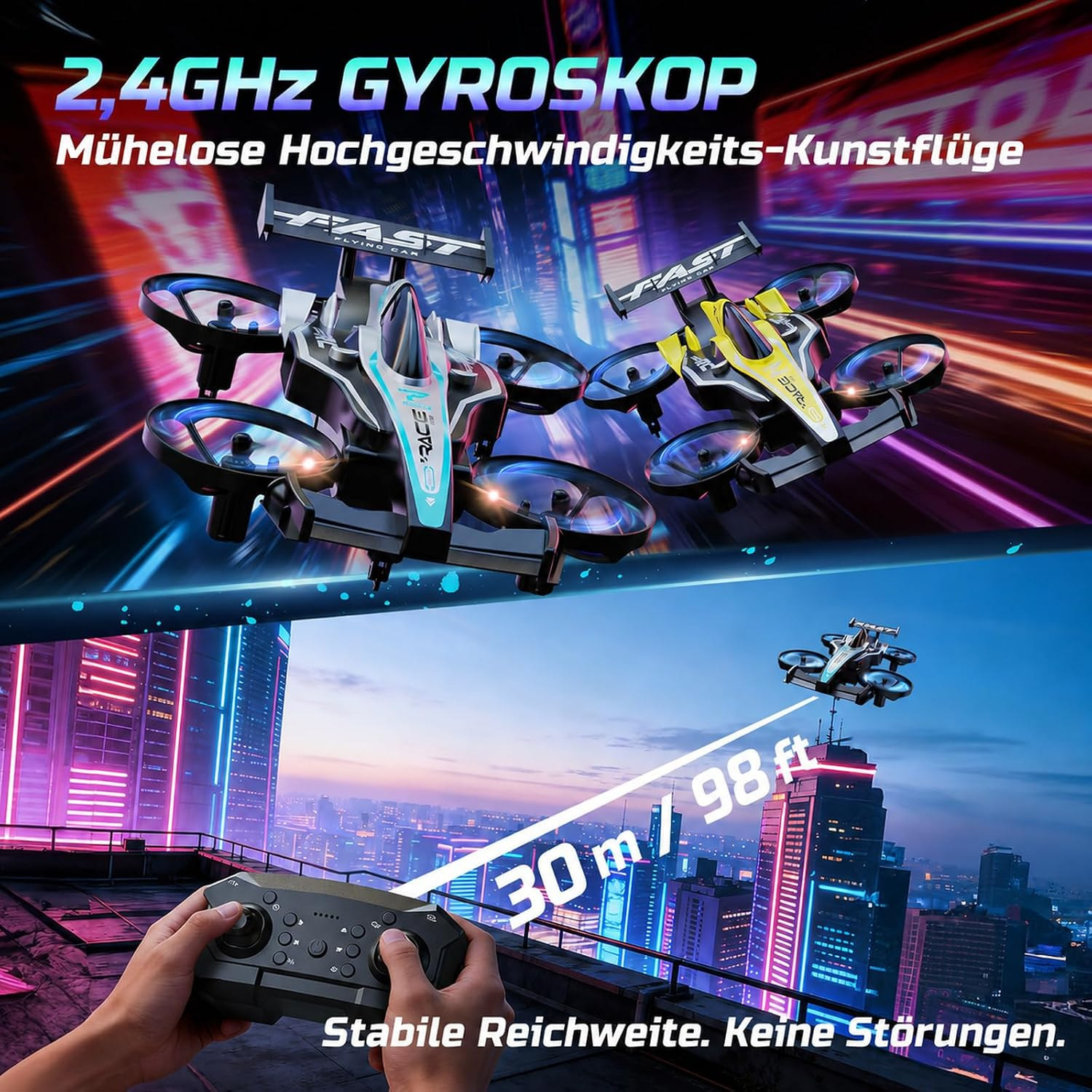DEERC HT35 – Funksteuerung und Gyroskop