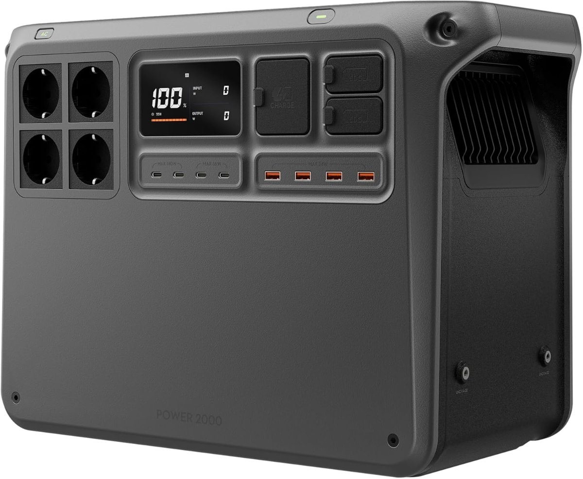 DJI Power 2000 Powerstation mit 2.048 Wh von vorn