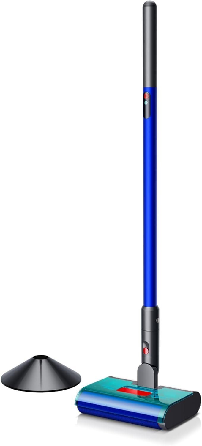 Dyson W1 PencilWash Wischsauger in Blau mit schmaler Bodendüse und kegelförmigem Standfuß