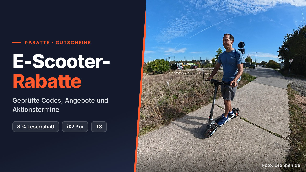 E-Scooter-Rabatte: geprüfte Codes, Angebote und Aktionstermine – Titelmotiv mit dem iScooter iX7 Pro