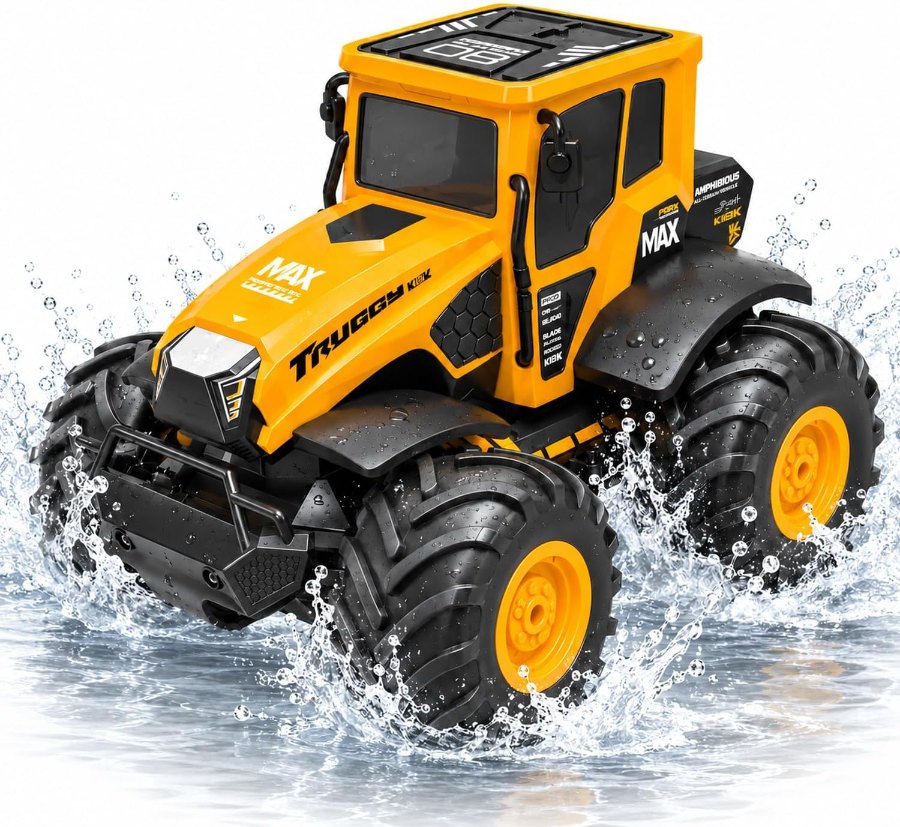 Emphsism 1:14 Amphibien-Monstertruck in Traktor-Optik mit Pistolengriff-Fernsteuerung