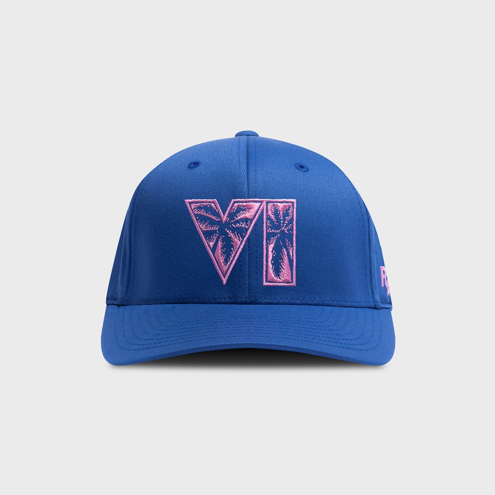 GTA VI Cap in Blau mit pinkem Logo