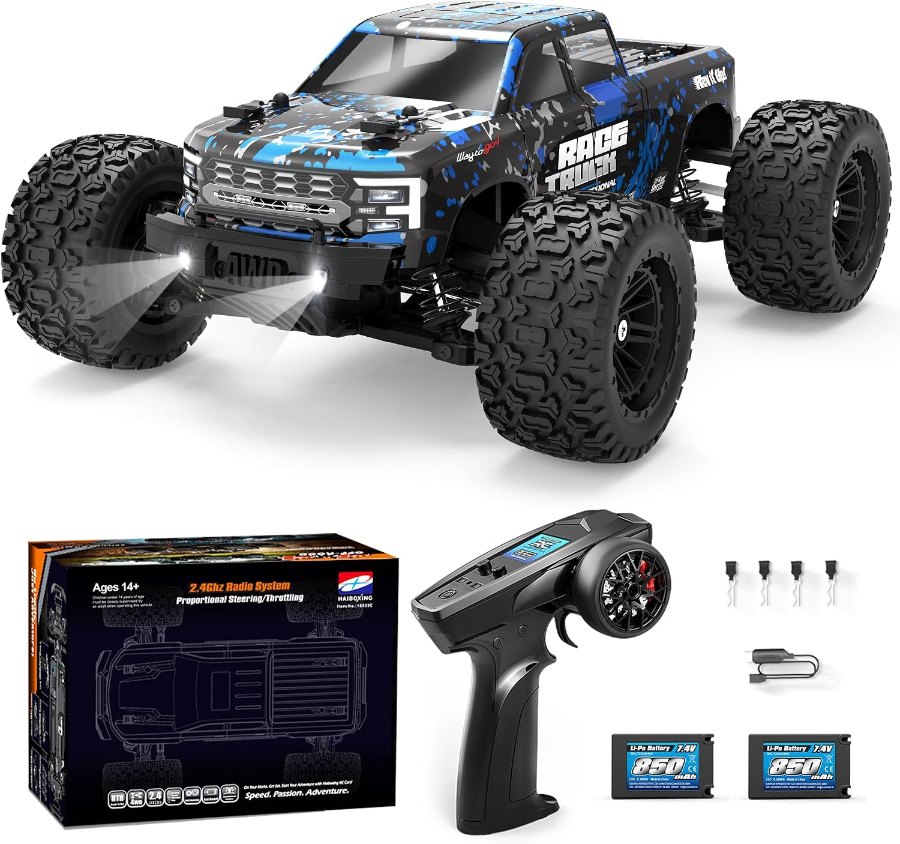 HAIBOXING 18859E 1:18 RC-Monstertruck mit Fernsteuerung und zwei LiPo-Akkus