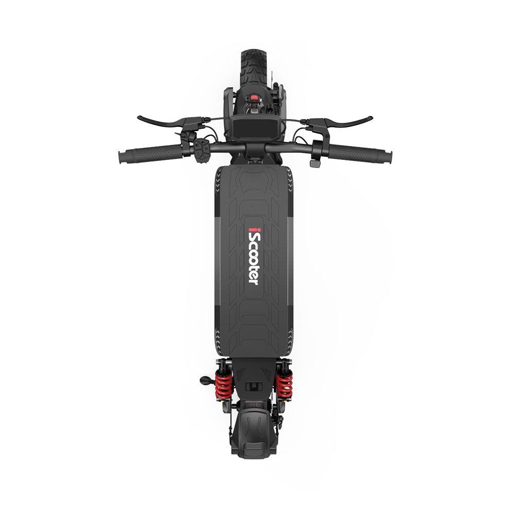 iScooter iX7 Pro – Draufsicht auf Lenker und Trittbrett
