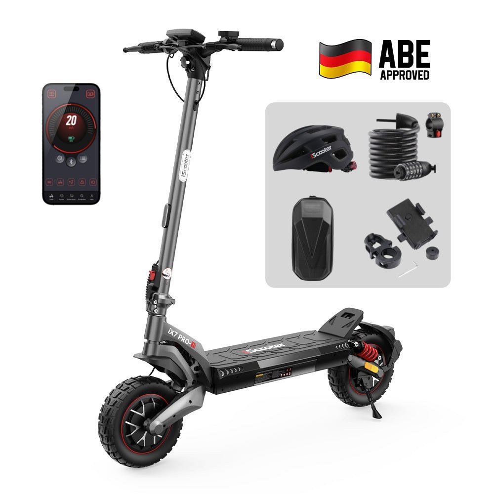 iScooter iX7 Pro – Zubehörpaket mit Helm, Tasche, Schloss und Halterung
