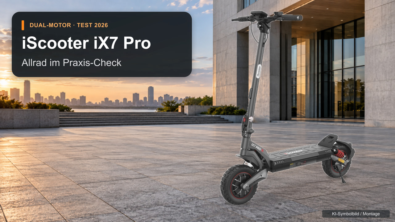 iScooter iX7 Pro im Test – Titelmotiv des Drohnen.de-Testberichts