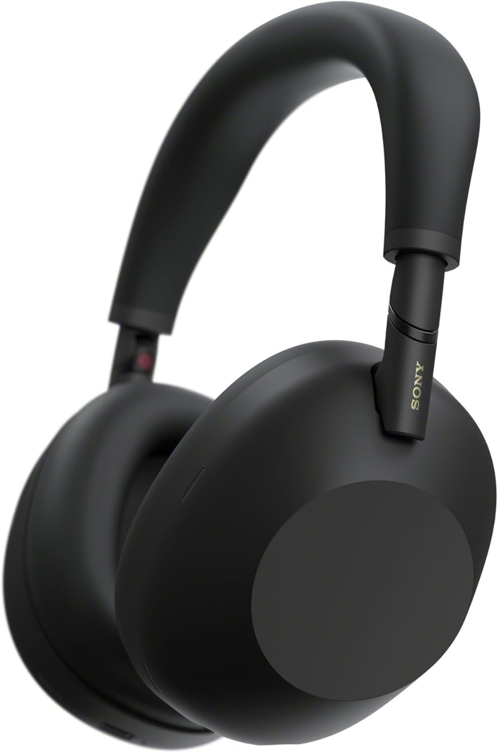 Sony WH-1000XM6 Over-Ear-Kopfhörer mit Noise Cancelling in Schwarz, seitliche Ansicht