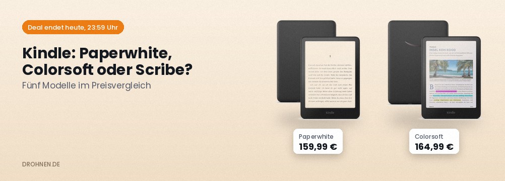 Kindle-Angebote enden am 7. Oktober 2026: Paperwhite 159,99 Euro, Colorsoft 164,99 Euro