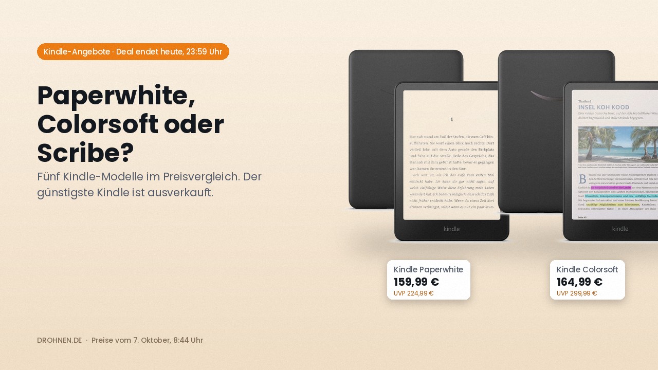 Kindle bei den Prime Deal Days 2026: Kindle Paperwhite für 159,99 Euro und Kindle Colorsoft für 164,99 Euro