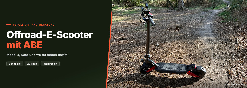 Offroad-E-Scooter mit Straßenzulassung – Banner zum Drohnen.de-Ratgeber