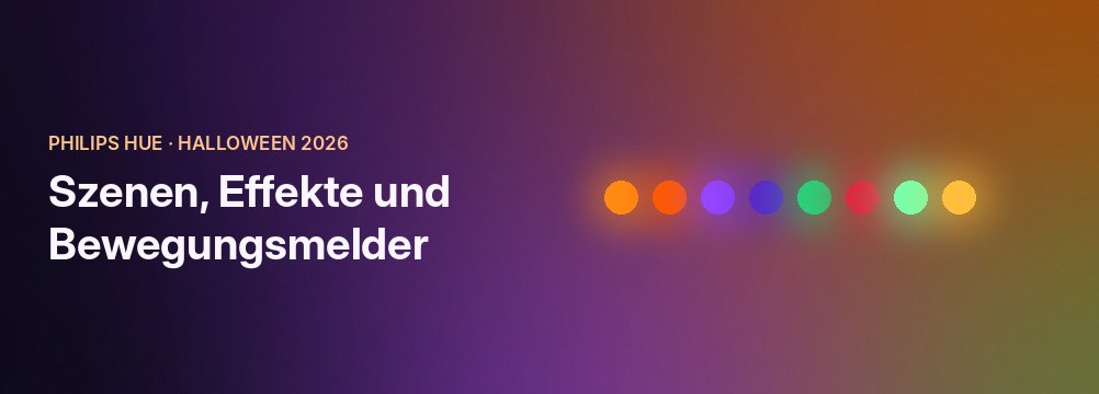 Grafik Philips Hue Halloween mit Szenen, Effekten und Bewegungsmelder