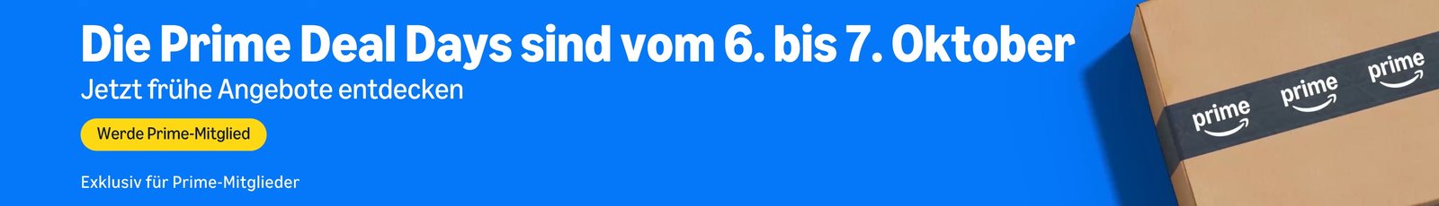 Prime Deal Days – Banner für frühe Angebote