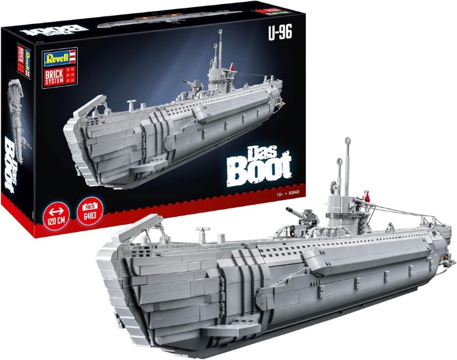 Revell-Klemmbausteinmodell des U-Boots U 96 aus dem Film Das Boot mit 6.483 Teilen
