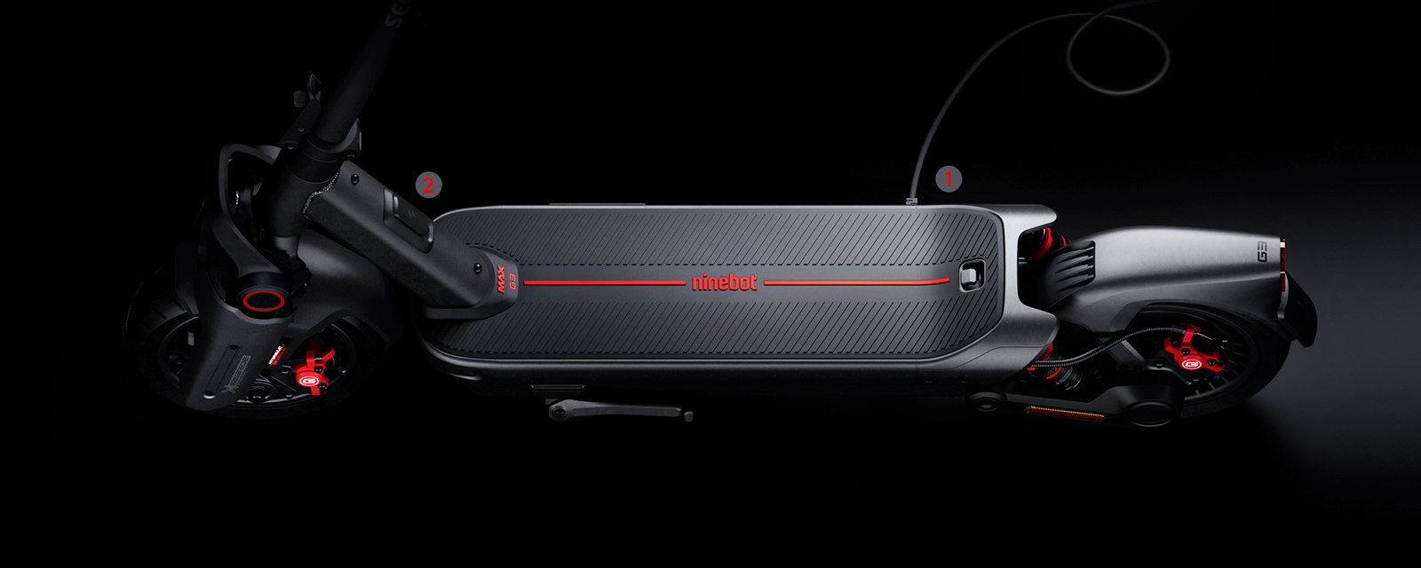 Segway-Ninebot Max G3 D im gefalteten Zustand